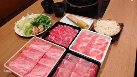 All-You-Can-Eat Wagyu Shabu-Shabu or Sukiyaki at Tenku Shinagawa Konan Store｜Tokyo